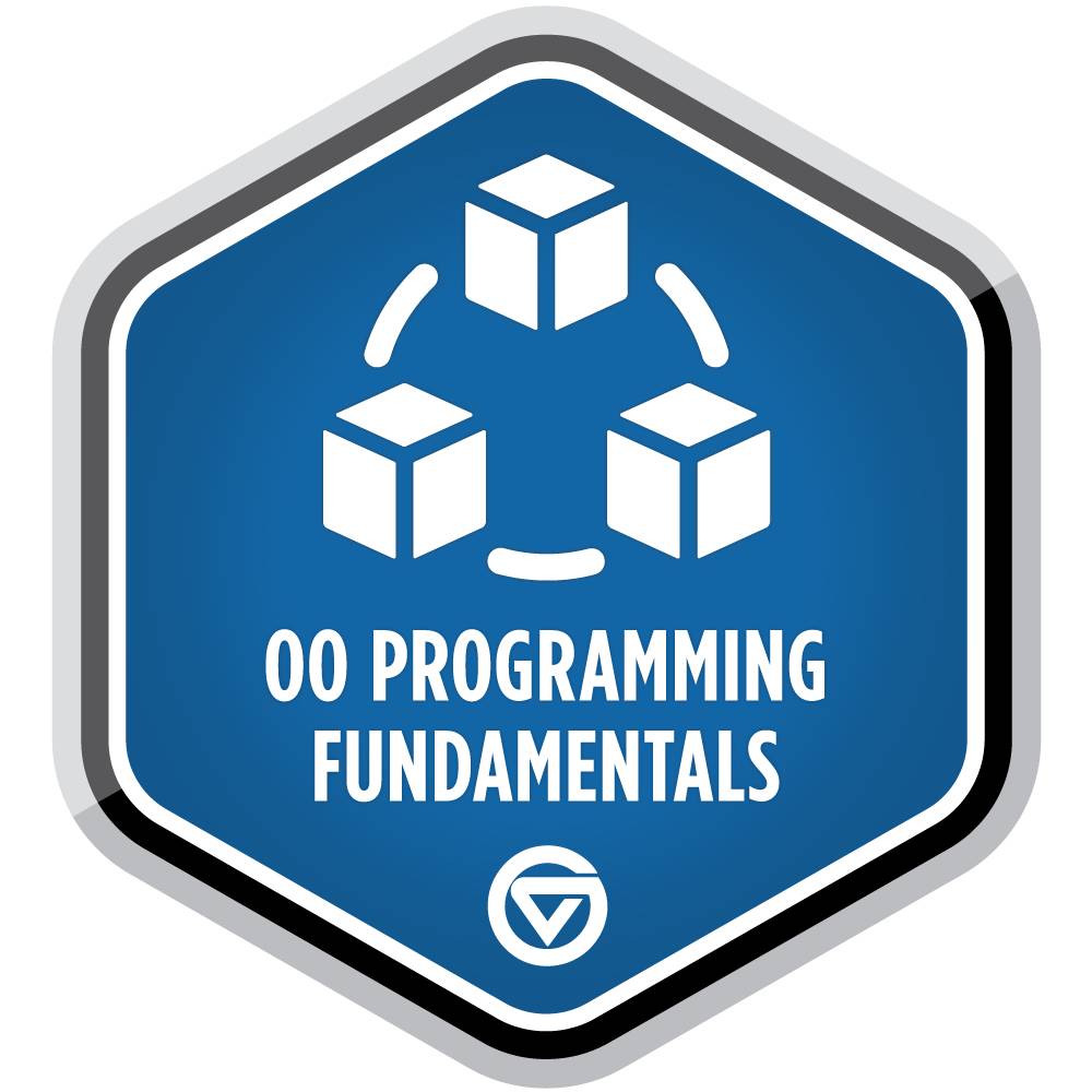 Object Oriented Programming Fundamentals graduate badge.
